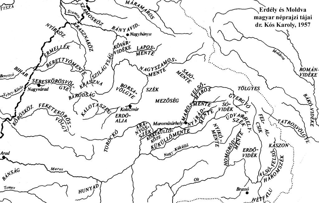 Erdély és Moldva magyar néprajzi tájai